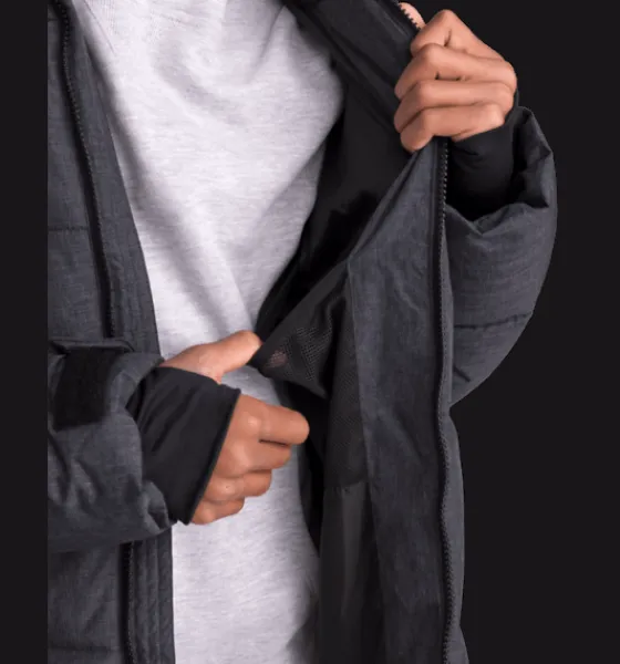 Varma Jackor>Everest Outdoor J Wedge Parka BLACK MELANGE