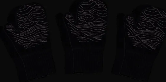 Handskar & Vantar|Handskar & Vantar>Everest Outdoor K 3-p Wool Mitten BLACK