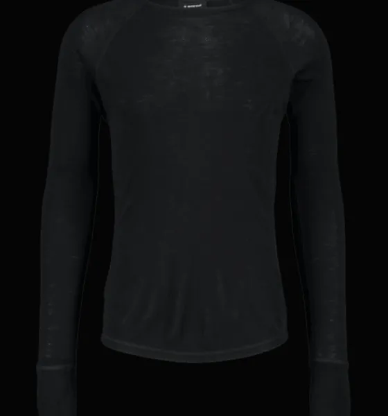Tröjor & T-Shirts>Everest Outdoor M 100 Wool Sht BLACK