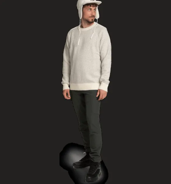 Tröjor & T-Shirts>Everest Outdoor M Knitted Sht OFFWHITE