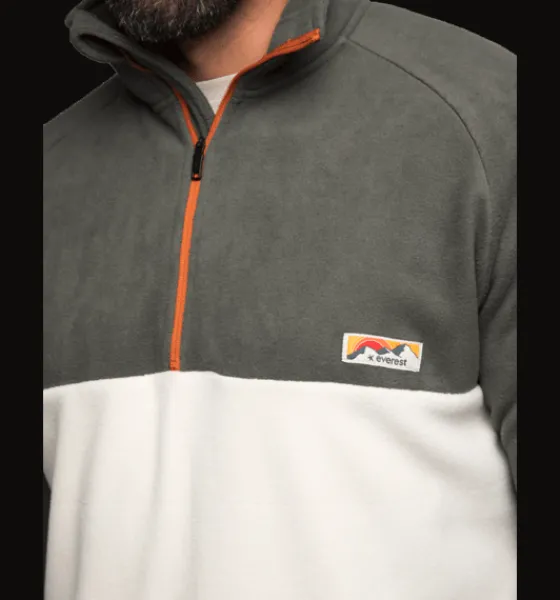 Tröjor & T-Shirts|Tröjor>Everest Outdoor M Quarter Zip OFFWHITE