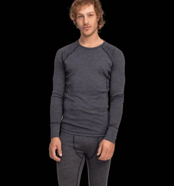 Tröjor & T-Shirts>Everest Outdoor M Wool Uw Sht 2 GREY MELANGE
