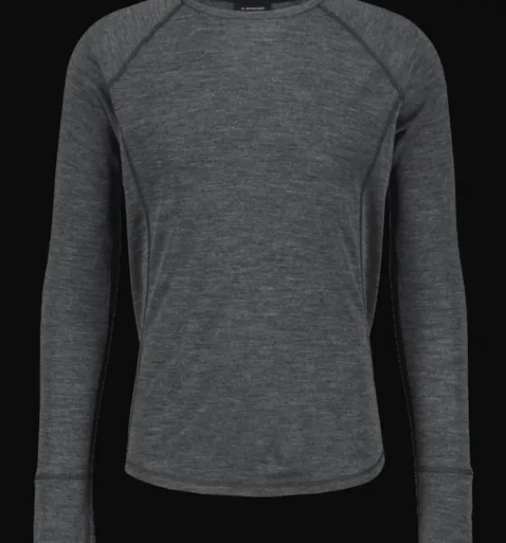 Tröjor & T-Shirts>Everest Outdoor M Wool Uw Sht 2 GREY MELANGE