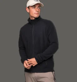 Tröjor & T-Shirts|Tröjor>Everest Outdoor M Zip Fleece Jacket BLACK