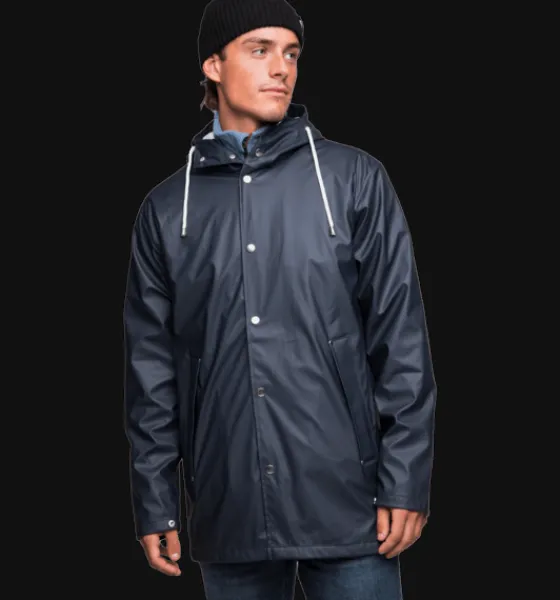 Regnjackor|Tunna Jackor>Everest Outdoor U Rain Coat 2 NAVY