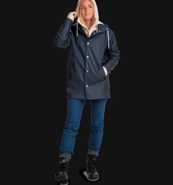Regnjackor|Tunna Jackor>Everest Outdoor U Rain Coat 2 NAVY
