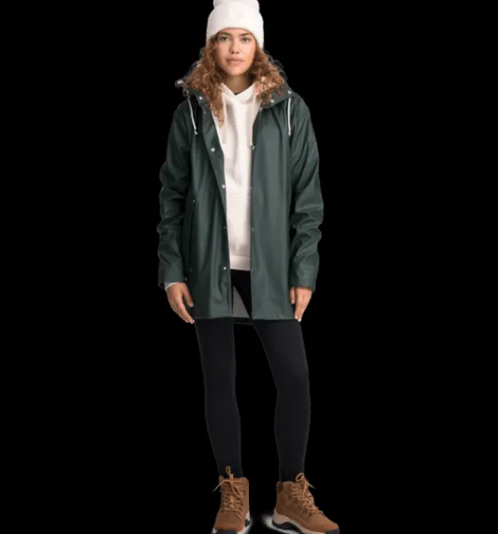 Regnjackor|Tunna Jackor>Everest Outdoor U Rain Coat 2 DARK GREEN