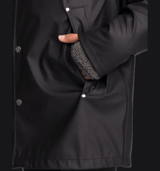 Regnjackor|Tunna Jackor>Everest Outdoor U Rain Coat 2 BLACK