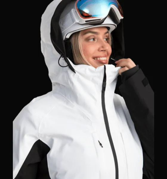 Skidjackor|Varma jackor>Everest Outdoor W Alpine Jacket WHITE/BLACK