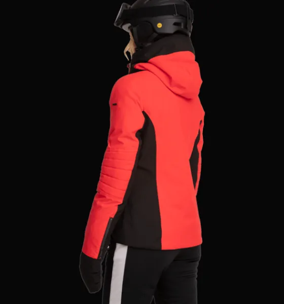 Skidjackor|Varma jackor>Everest Outdoor W Luna Jacket FIERY RED/BLACK
