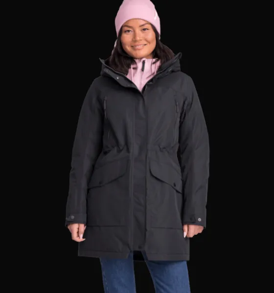 Varma jackor>Everest Outdoor W Padded Function Parka BLACK