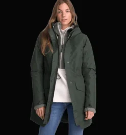 Varma jackor>Everest Outdoor W Padded Function Parka DK GREEN