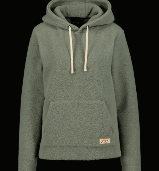 Tröjor & T-Shirts|Tröjor>Everest Outdoor W Pile Hoodie KHAKI GREY