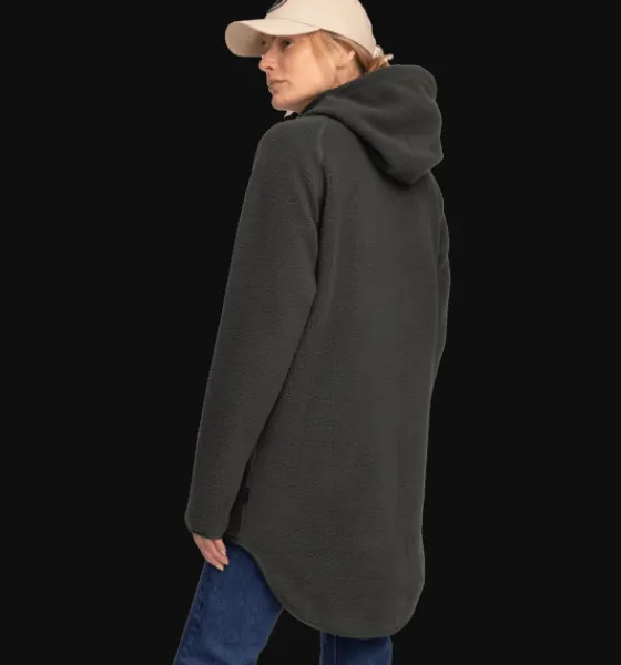 Tröjor & T-Shirts|Tröjor>Everest Outdoor W Pile Long Hood DARK GREEN