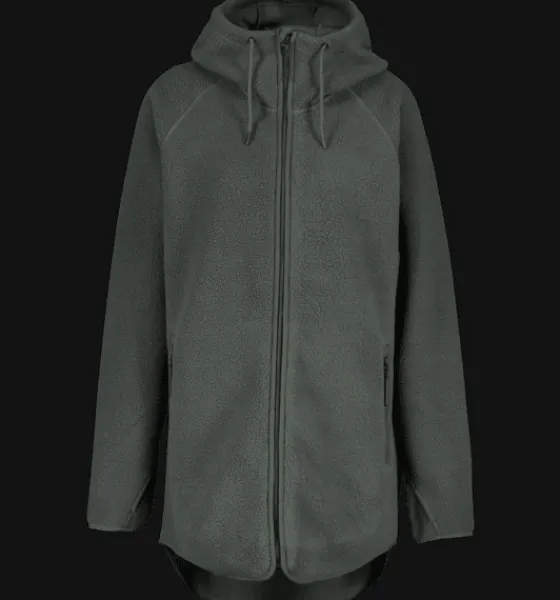 Tröjor & T-Shirts|Tröjor>Everest Outdoor W Pile Long Hood DARK GREEN