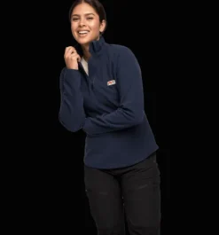 Tröjor & T-Shirts|Tröjor>Everest Outdoor W Quarter Zip NAVY
