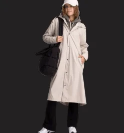 Regnjackor|Tunna jackor>Everest Outdoor W Rain Coat Long WHEAT