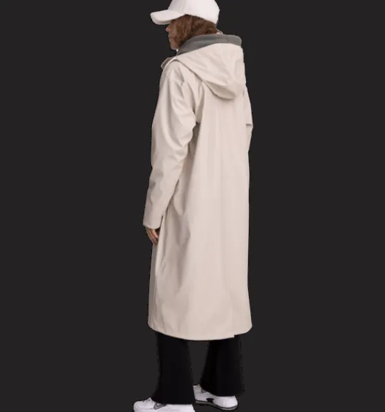 Regnjackor|Tunna jackor>Everest Outdoor W Rain Coat Long WHEAT