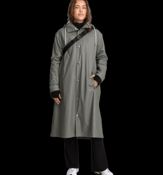 Regnjackor|Tunna jackor>Everest Outdoor W Rain Coat Long KHAKI GREY
