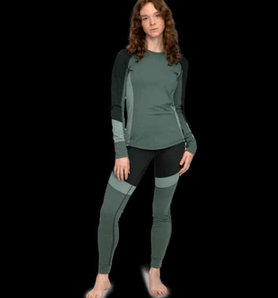 Underställ|Tröjor & T-Shirts>Everest Outdoor W Underwear Sht KHAKI GREEN