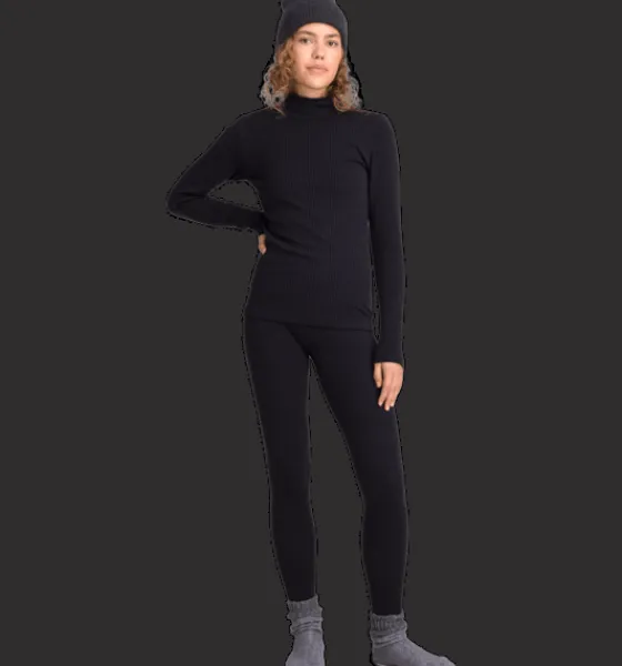 Tröjor & T-Shirts>Everest Outdoor W Uw Ribb Sht BLACK