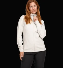 Tröjor & T-Shirts|Tröjor>Everest Outdoor W Zip Fleece Jacket BEIGE MELANGE